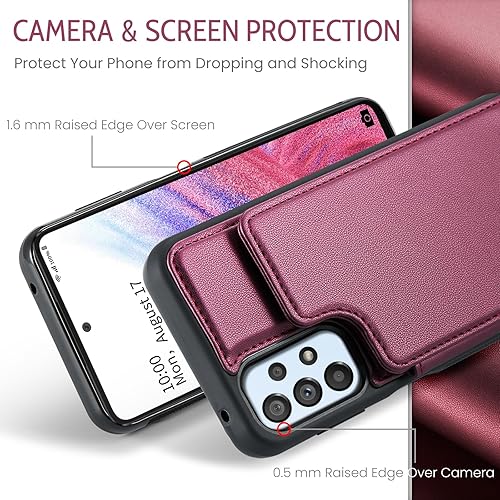 Miniatura 2 de GUODONGMEI Funda para Samsung Galaxy A53 5G con soporte para tarjetas, para Samsung A53 Funda tipo cartera para mujeres y hombres con bloqueo RFID,
