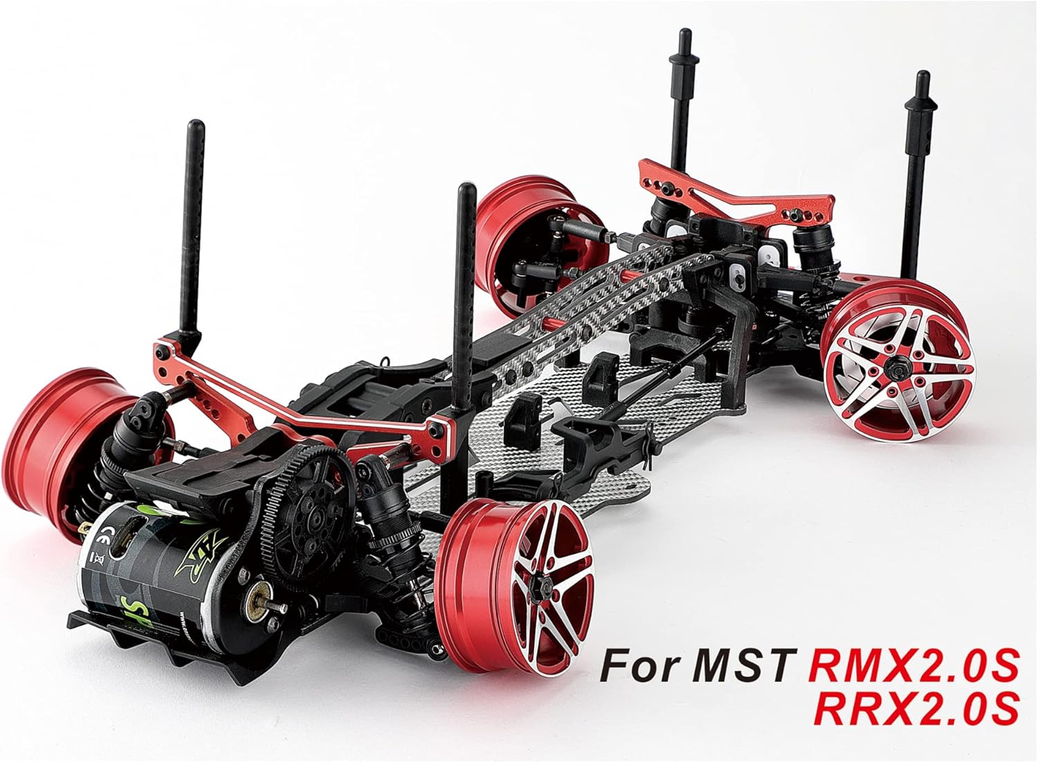 Carbon Fiber and Aluminum Upgrade Kit for MST RMX2.0S and RRX2.0S 1:10 RC Drift Car Silvery SSG verson