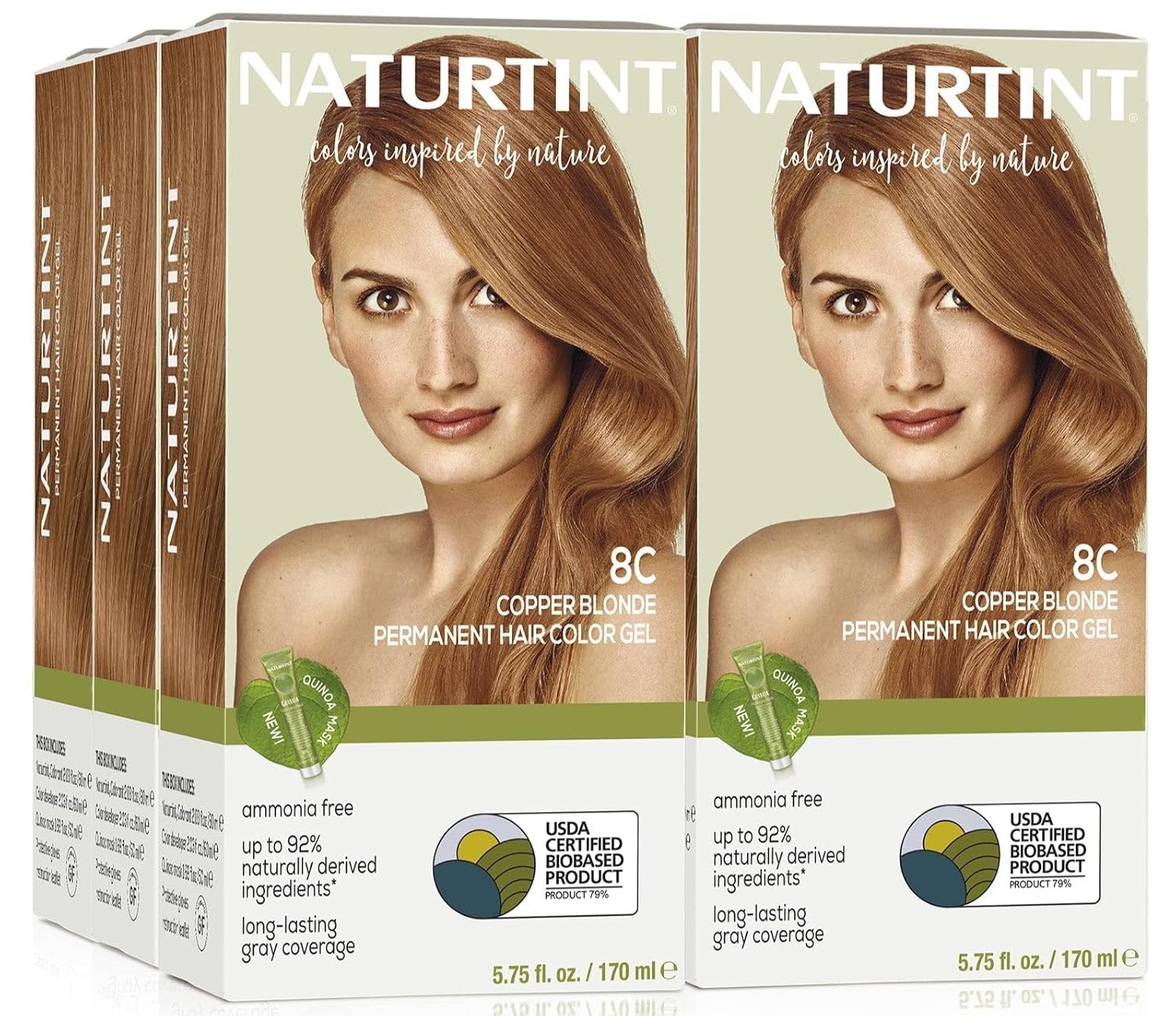 Naturtint 8C Copper Blonde Hair Color (Pack of 6) - Ammonia Free