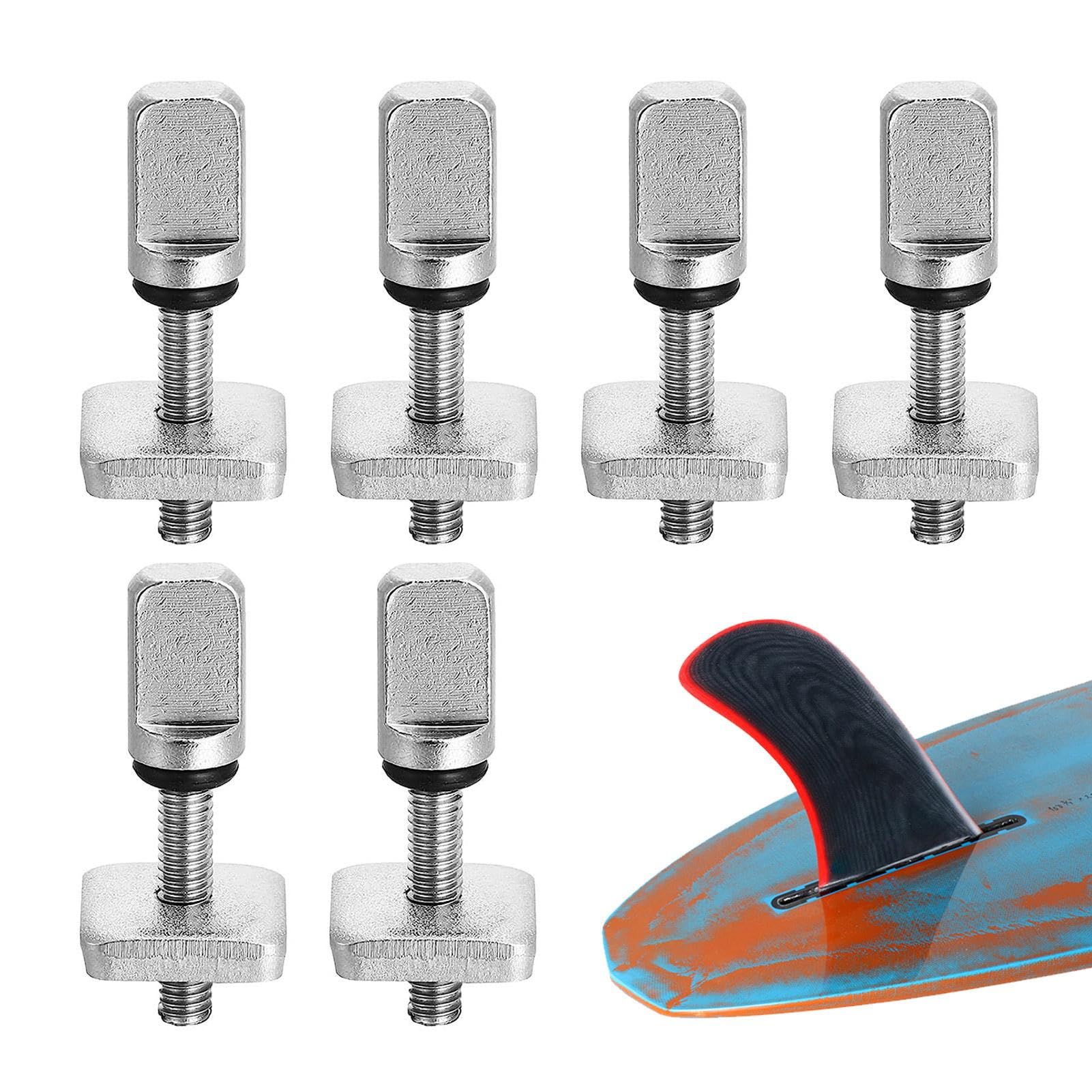 6 Viti Per Pinne Da Surf In Acciaio Inox Senza Attrezzi: Compatibili SUP, Longboard, Paddleboard - 3
