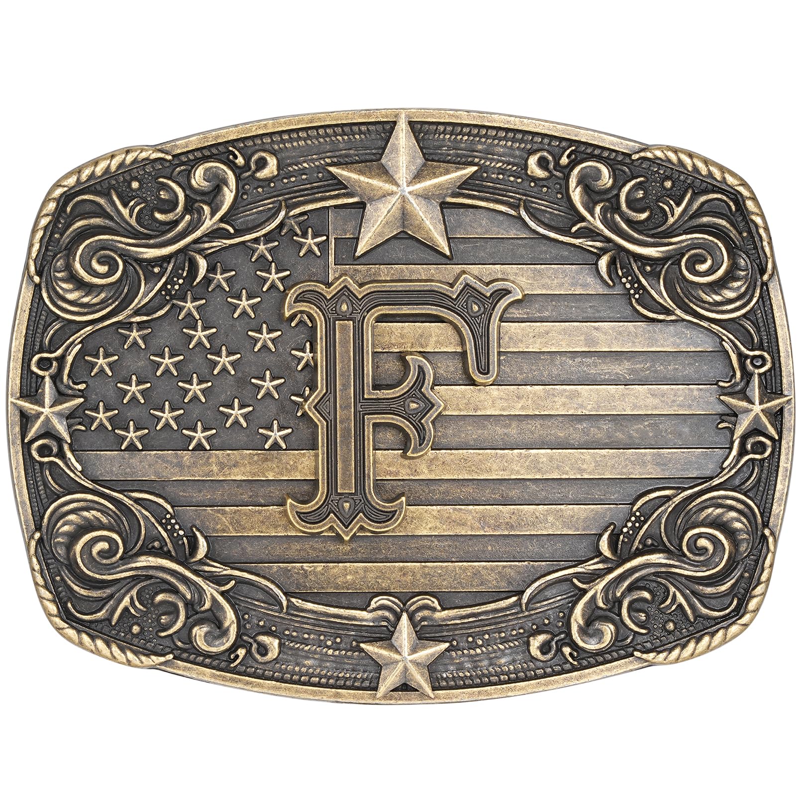 Western Belt Buckle for Men Women Initial Letter A to Z Cowboy Belt Buckle Texas Buckle hebillas vaqueras para hombre