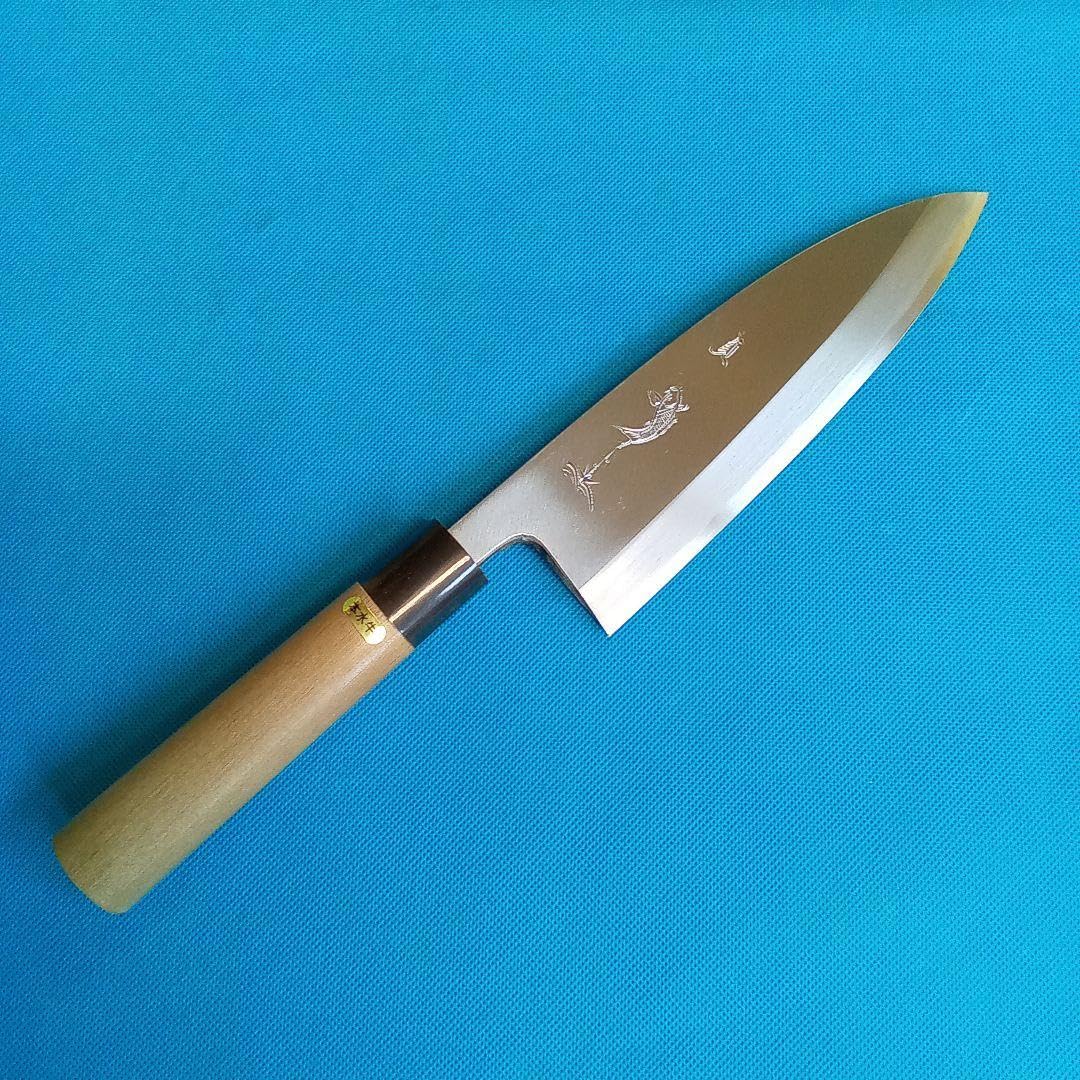 [1162]包丁　出刃包丁180mm　本水牛口本職用手打鍛造出刃包丁 1162]包丁出刃包丁180mm本水牛口本職用手打鍛造出刃包丁