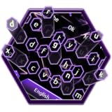 Easy to download Black Purple Crystal Keyboard Theme