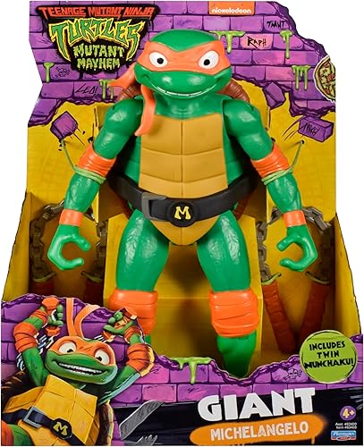 Teenage Mutant Ninja Turtles Figura gigante de Miguel Ángel de 12 pulgadas