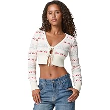 Florence by Mills Women's Tie Front Cropped Cardi