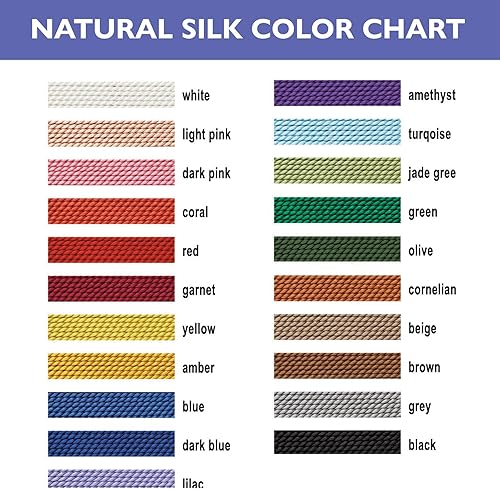 Miniatura 5 de Griffin Paquete de muestras de hilo de cordón de cuentas de seda 100% tamaño 2