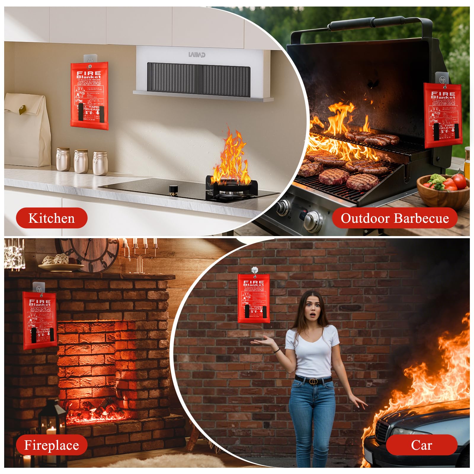 Fire Blankets Emergency - Home & Kitchen Protection -6