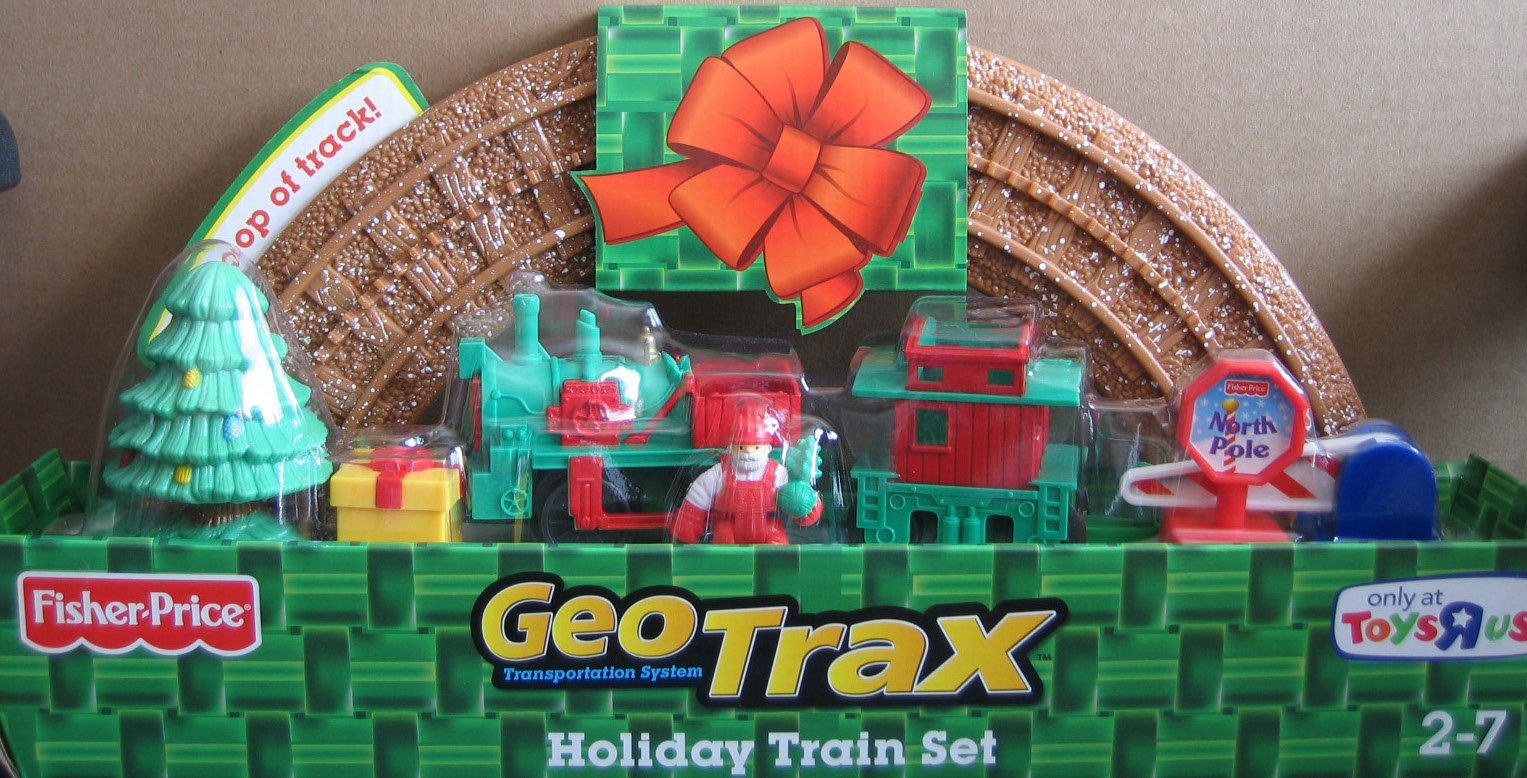 Buy Geo Trax HOLIDAY TRAIN Set w Figure, Full Loop of Track, Sign & More! (Toys"R"Us Exclusive