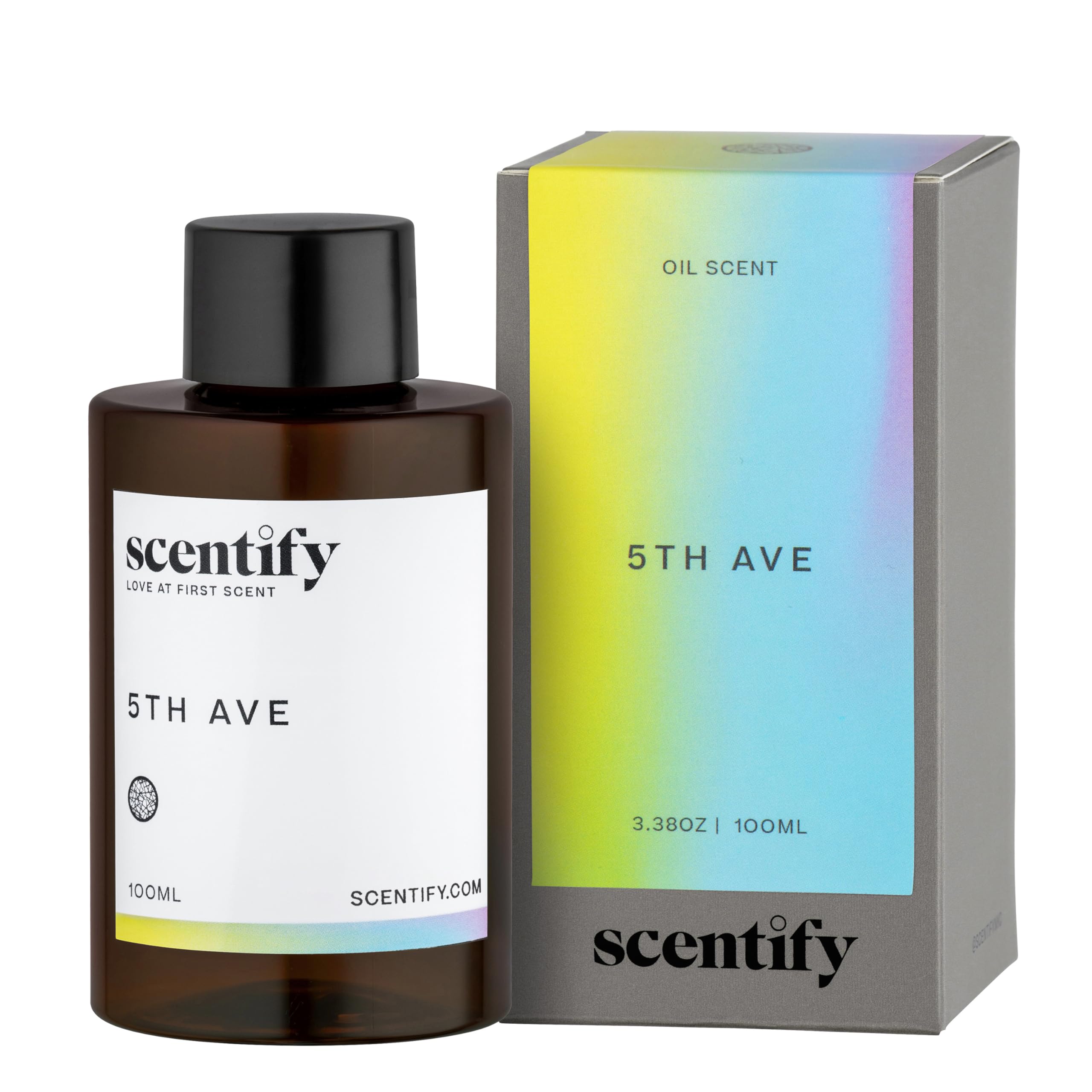 Scentify 5th Ave Aroma Oil Refill Scent for Oil Diffusers - Bergamot, Floral, Gardenia Scents - Luxurious Relaxing Aromatherapy Diffuser Fragrance 100ml, 3.38 oz