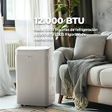 EVVO Climatiseur portable 12 000 BTU, froid et chaud, télécommande, minuterie 24h, 4 en 1, déshumidificateur, ventilation, jusqu'à 26 m² (CLIMA P12) - 3