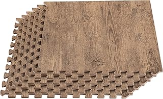 Forest Floor Farmhouse 3/8 Inch Thick Printed Foam Tiles, Premium Wood Grain Interlocking Foam Floor Mats, Anti-Fatigue Flooring – Stylish Flooring Solution