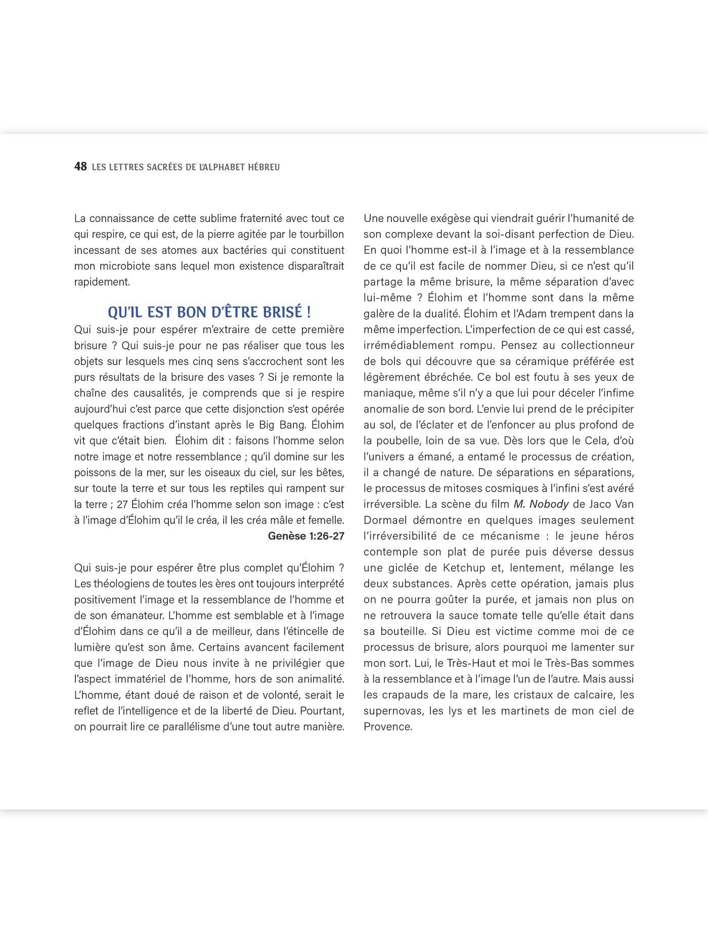 Les lettres sacrées de l'alphabet hébreu