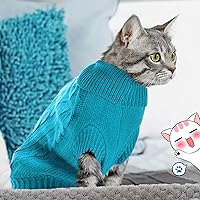 Vista 7 de 6 suéteres para perro, suéter de punto para perros pequeños, perros medianos, cachorros, perros, cuello alto, suéter clásico para mascotas, ropa