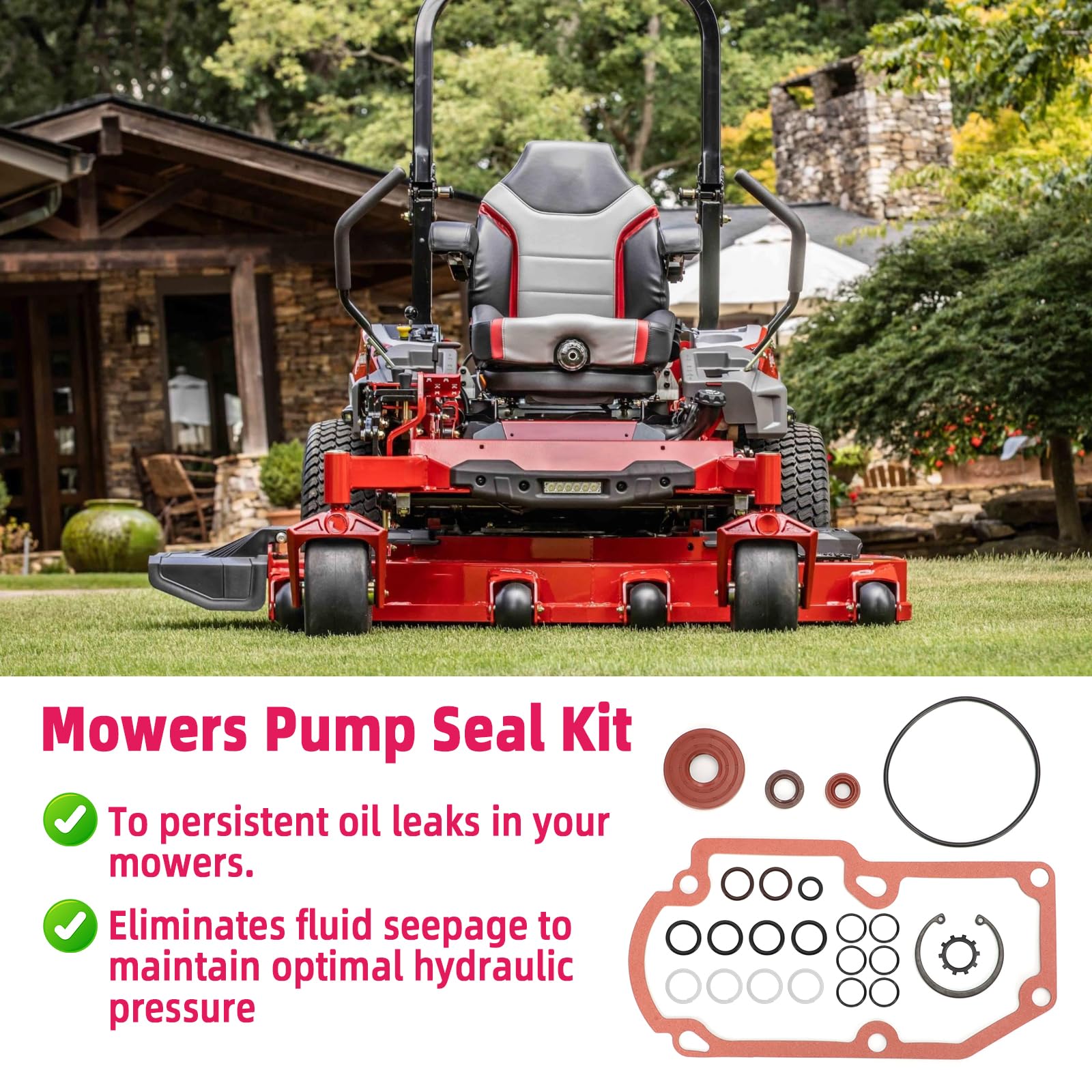 Amazon.com : WIKIBB Pump Seal Kit for Exmark 142-3604 Lazer Z AS