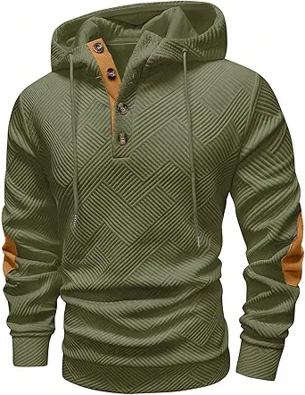 Vssjavun Mens Hooded Sweatshirt Casual Long Sleeve Drawstring Hoodie Pullover Sweatshirts