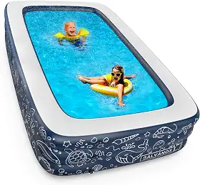 Galvanox Piscina acima do solo (3,5 x 1,8 m) Piscina extra grande para família, crianças e adultos (azul noturno)