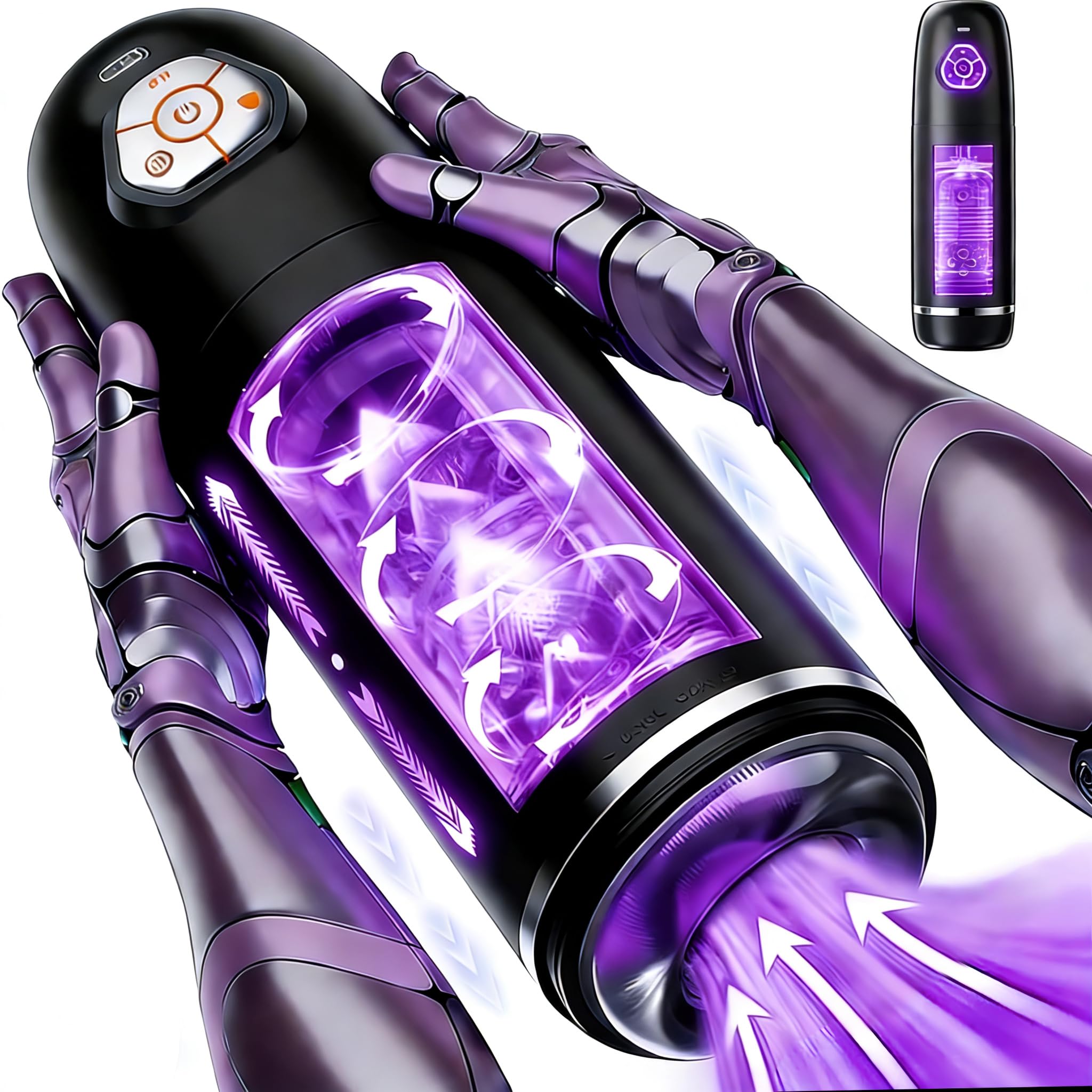 Male Masterburbatar Electric and Heated Version Hands Free, 9X Speed & Extension Adjustment & Foldable Handle 2026 -u176