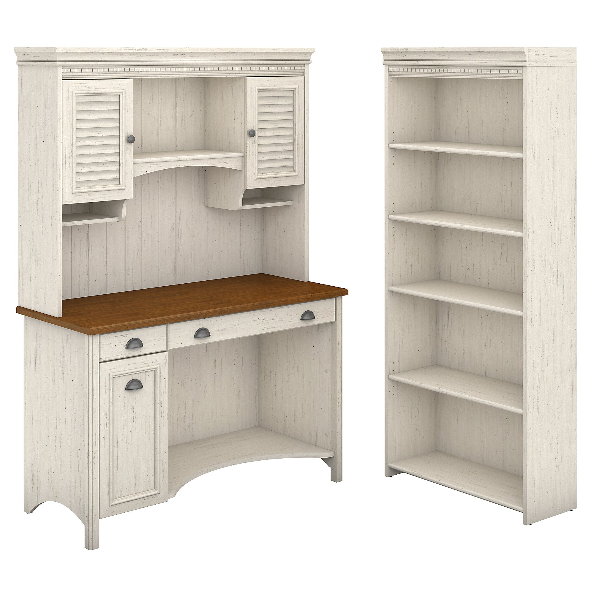 Buy Bush Furniture Fairview Computer Desk with Hutch and 5 Shelf