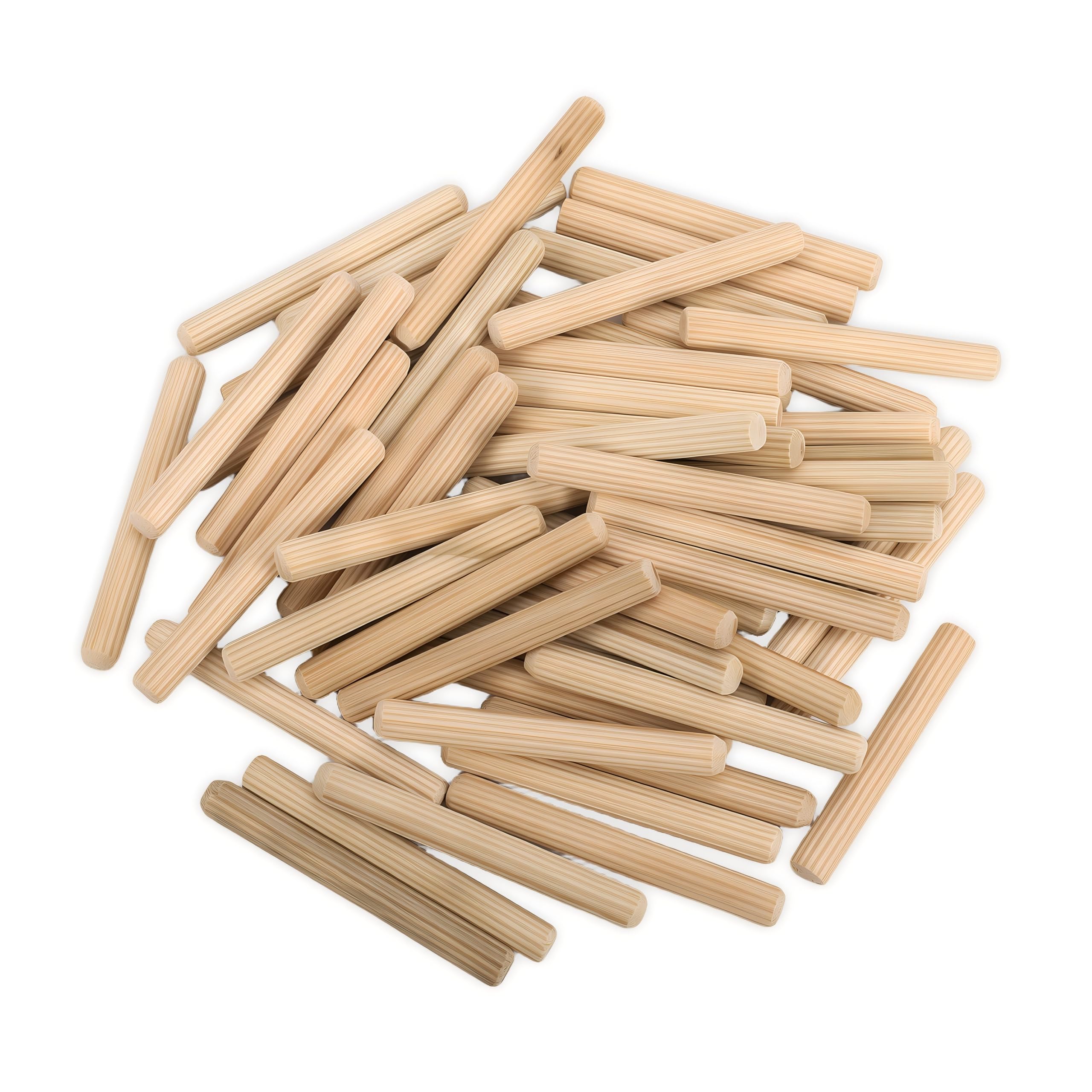 6Mm X 50Mm Drewniane Kołki z Drewna 50 szt. Szuflada do Szafki Okrągłe Drewniane Kołki do Kołków do Kołków Rękodzieła (M6 * 50) (M6 * 50 (50 sztuk))
