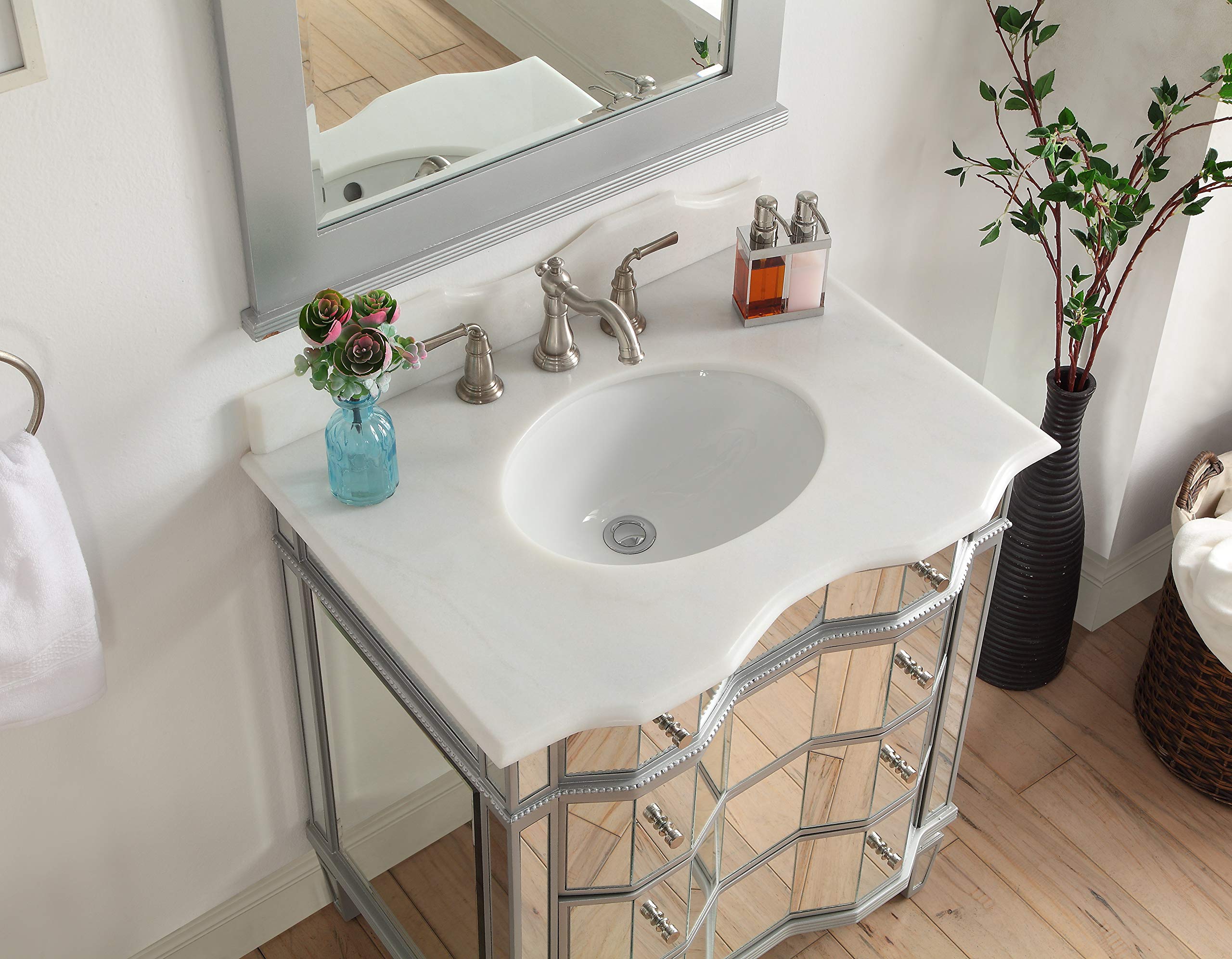 Mirrored Bathroom Vanity Cabinet Modern Bathroom Furniture, Vanities,
