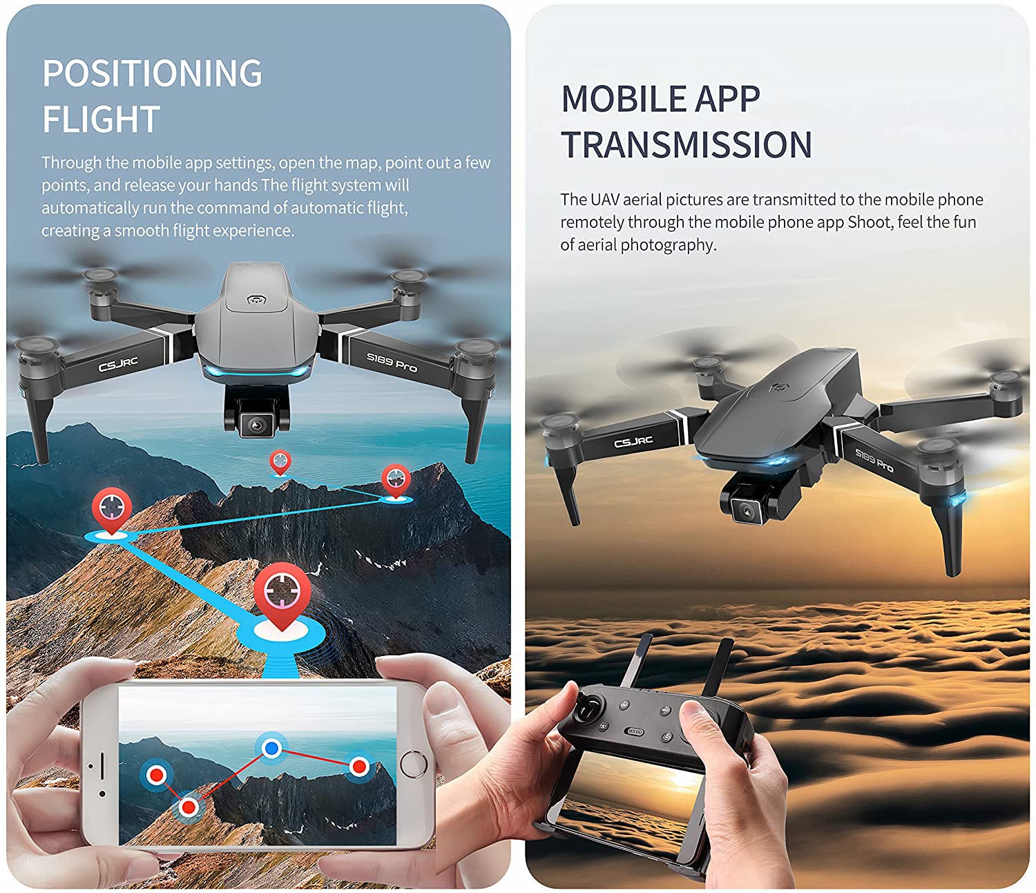 4K ULTRA HD DRONE, podw贸jna kamera z GPS, optyczne pozycjonowanie przep艂ywu, transmisja 5G WiFi FPV - 2000-metrowy lot, niski pob贸r mocy, powr贸t jednym klikni臋ciem, niekontrolowany po