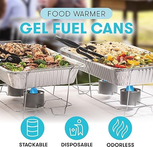 Miniatura 3 de Juego de platos desechables para bufé, bandejas de calentamiento de alimentos, bandejas para bufé, calentadores de alimentos para fiestas y eventos,