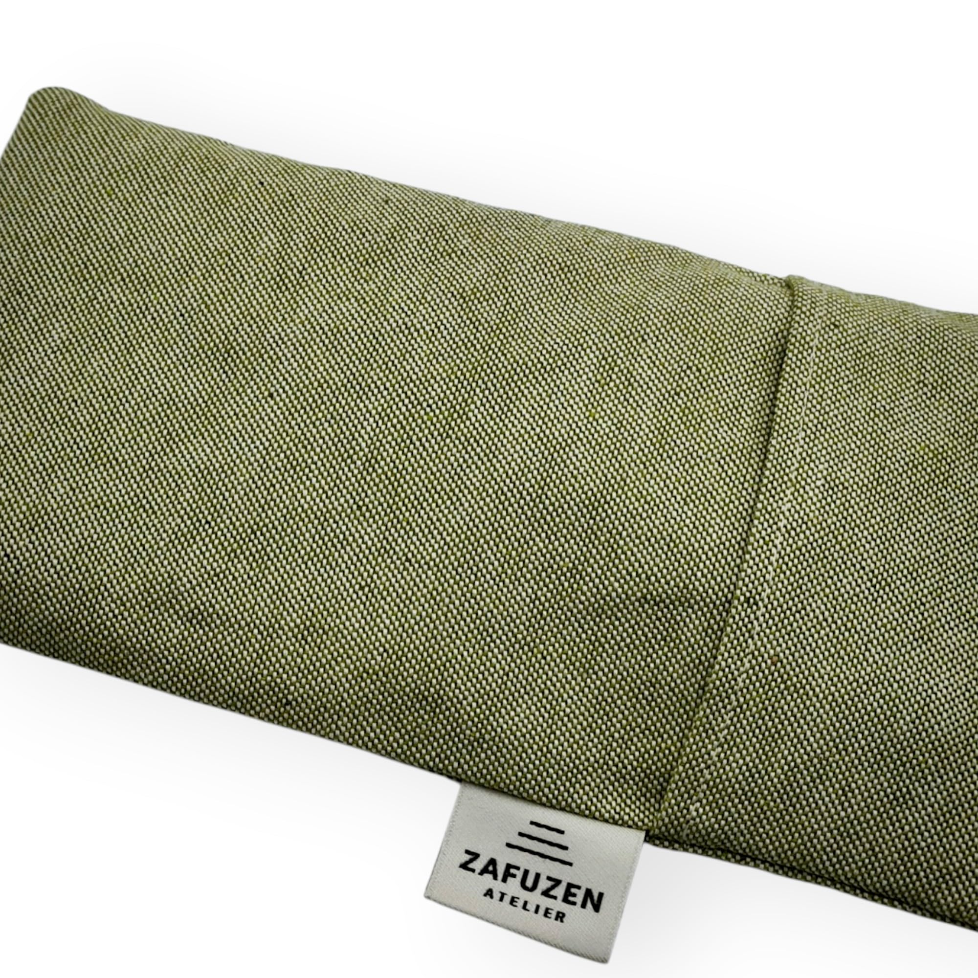 Coussins pour Les Yeux avec Housse Lavable Lot de 6 – Coton Naturel et Lavande – Usage Professionnel Yoga, Pilates, Spa et Kinésithérapie – Couleur Sage Atelier