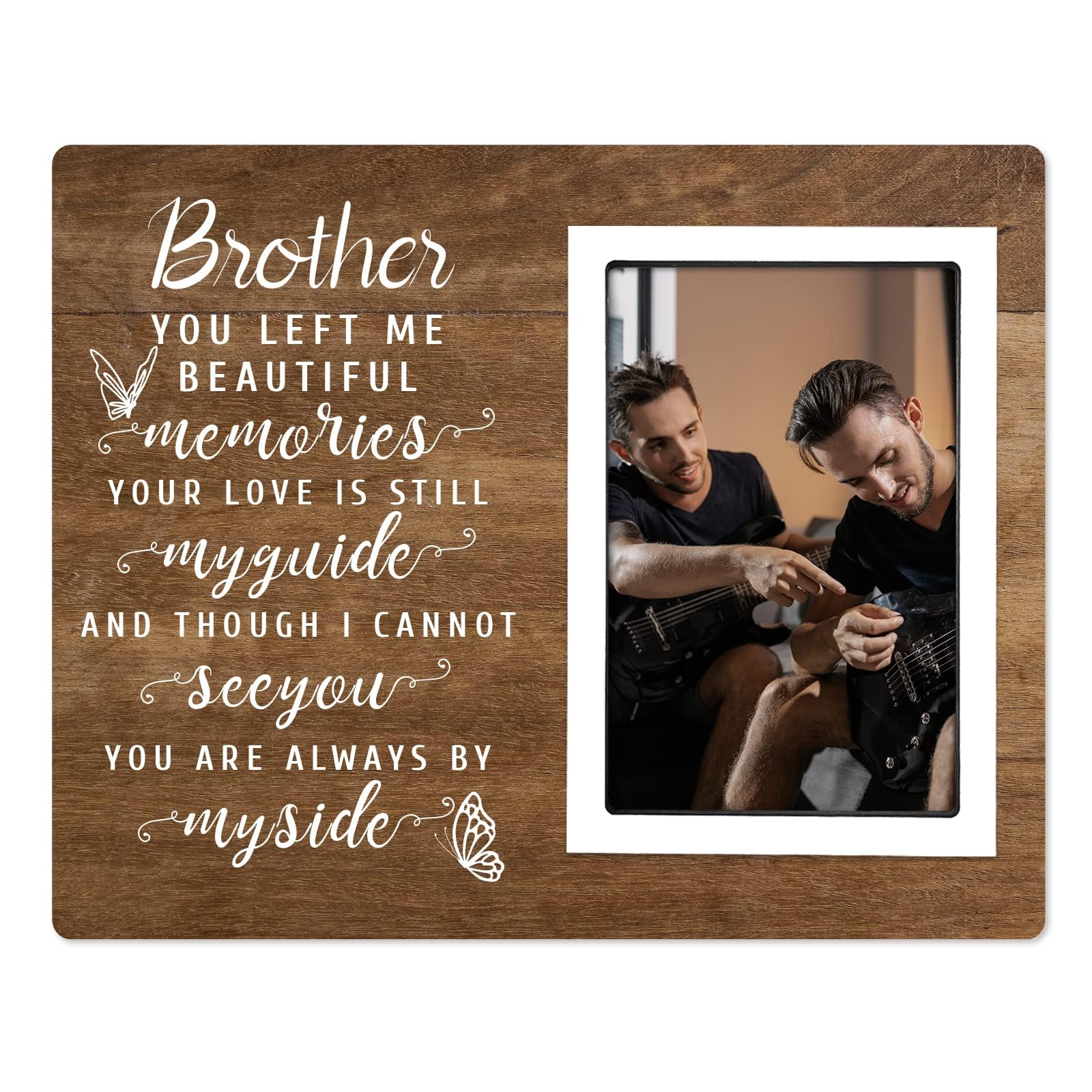 SteadStyle Memorial Gift for Loss of Brother - Memorial Picture Frames - Sympathy Gifts, Bereavement Gifts for Brother - Fits 4x6 In Photo