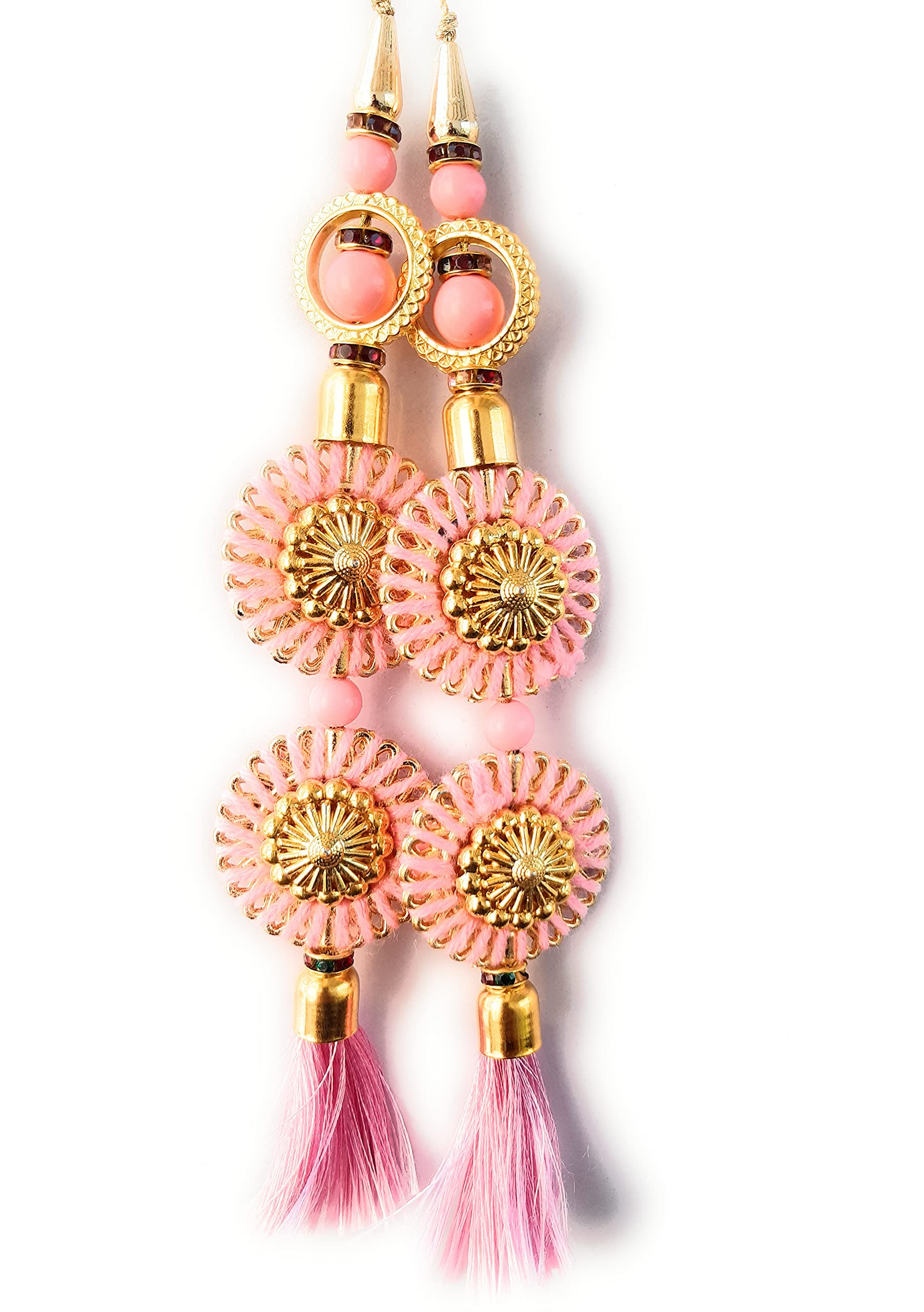 Libas Fashion Latkan Handmade Work Tassels Lehanga for Dressing Ethnic Latkan Beautiful Fancy Color 2 PC (Light Pink) (B0965P8WXP) Amazon Price History, Amazon Price Tracker