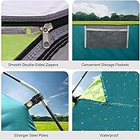 Vista 5 de Tents for Camping 4 Person Tent Waterproof Windproof Double Layer Camping Tent, Easy Setup Dome Tent with Large Mesh Windows & Wider Door for
