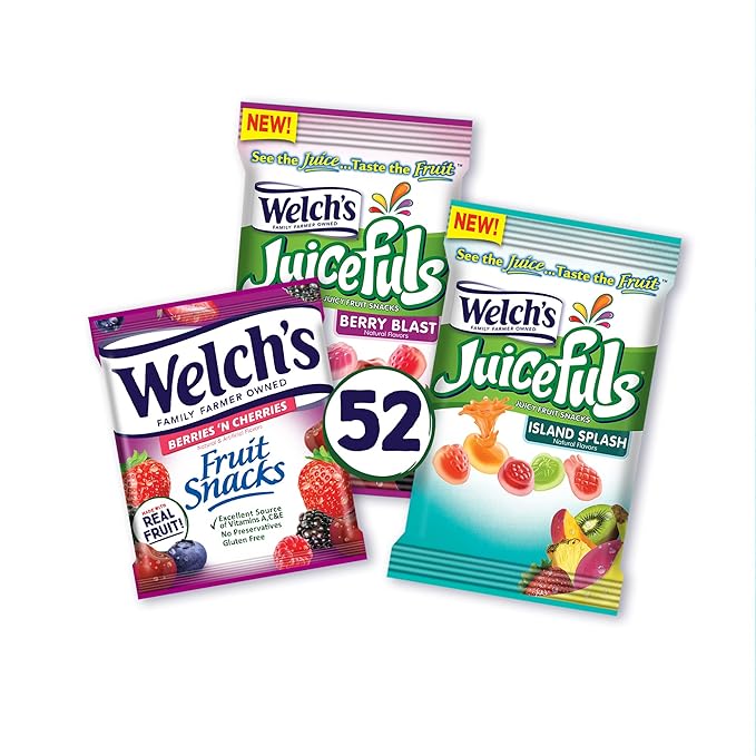 Welch's Fruit Snacks Combo Variety Pack, Juicefuls Berry