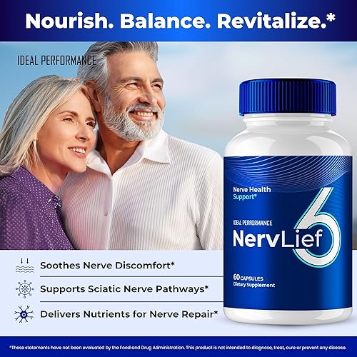 Miniatura 5 de NervLief 6 cápsulas, 6 píldoras oficiales de suplemento de salud nerviosa avanzada NervLief - Máxima fuerza, circulación saludable natural y niveles