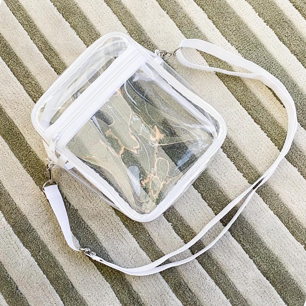 ONEART Clear Crossbody Purse Bag TPU Clear Bag with Adjustable Shoulder Strap, for Concerts Sports Events Festivals-Transparent