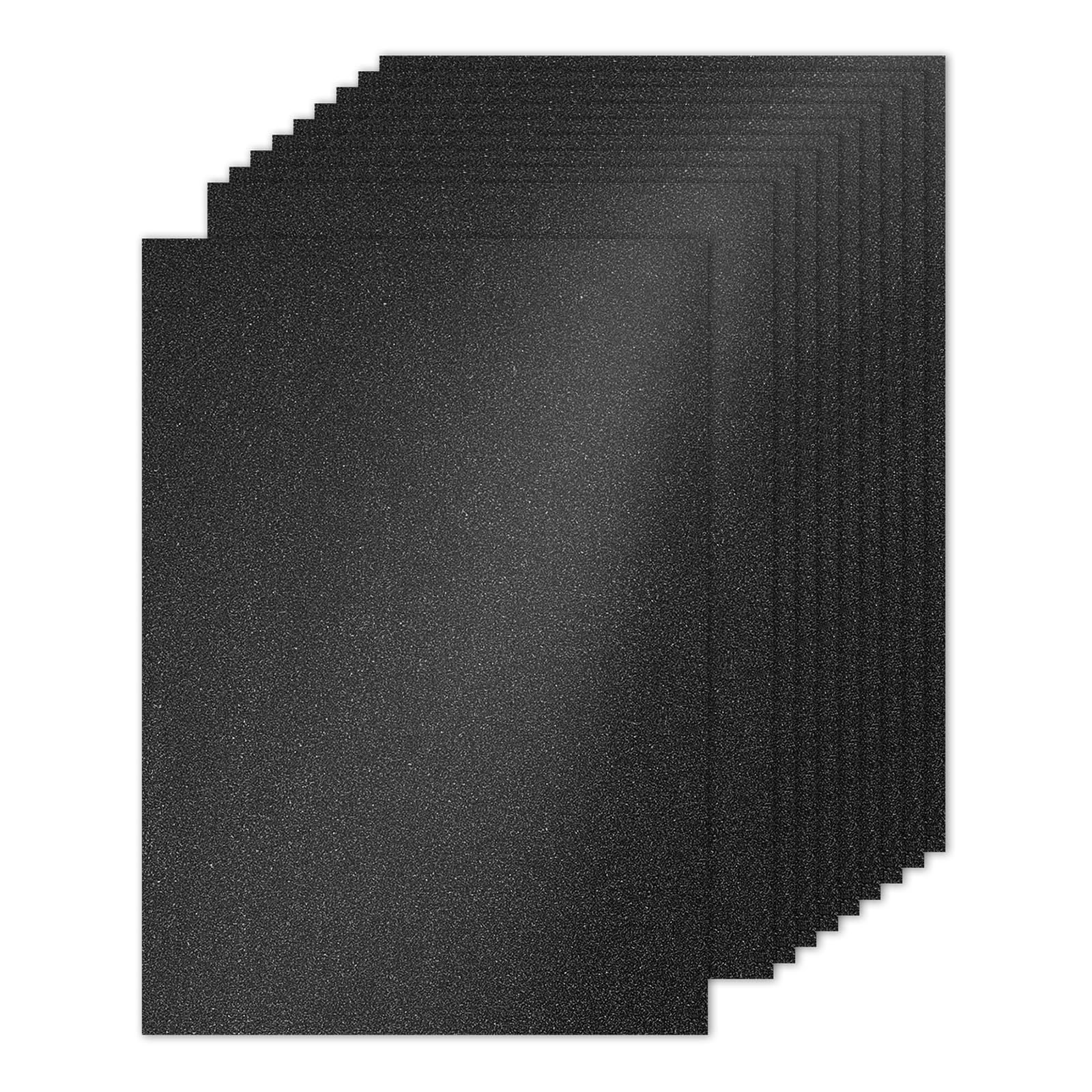PATIKIL 10 Sheets Black Glitter Cardstock Paper