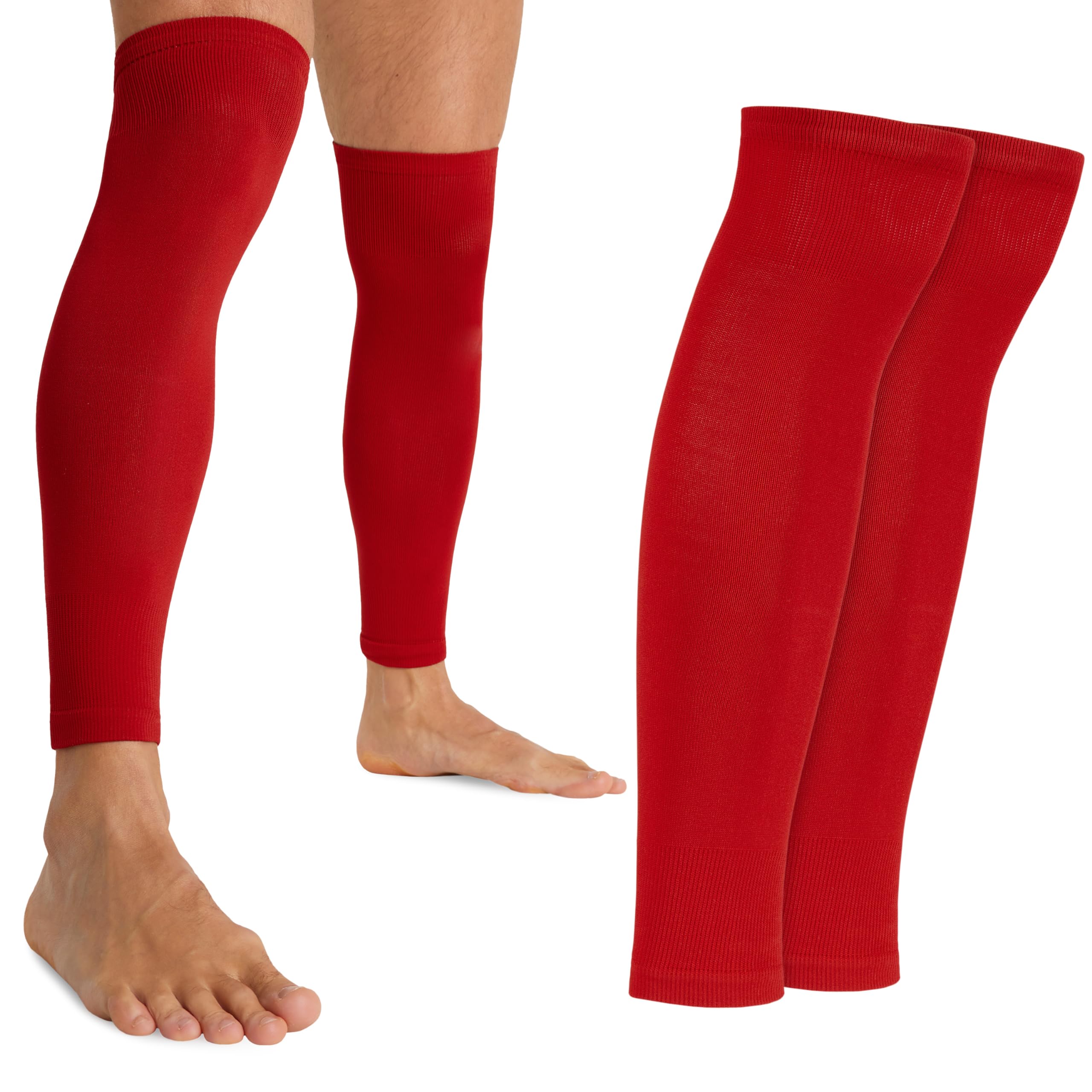 CityComfortFootball Sock Sleeves for Men and Teenagers - Leg Warmers Shin Guard Sleeves - One Size for Football and Sports