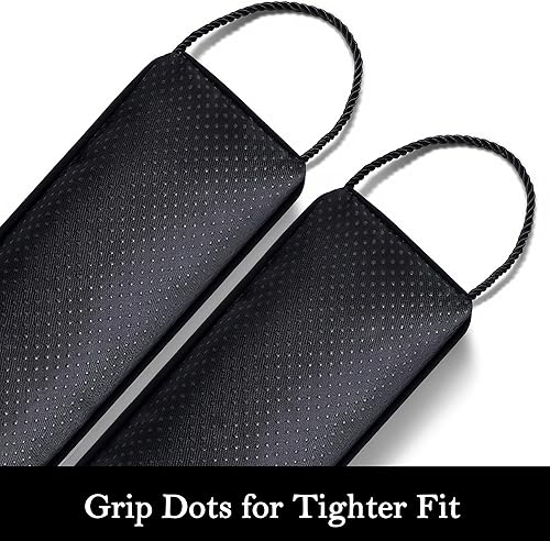 Miniatura 4 de Sunolga Paquete de 2 topes de puerta con peso de 38 pulgadas, 2.2 libras, relleno de cuentas de vidrio y algodón, extraíble, lavable a máquina, a