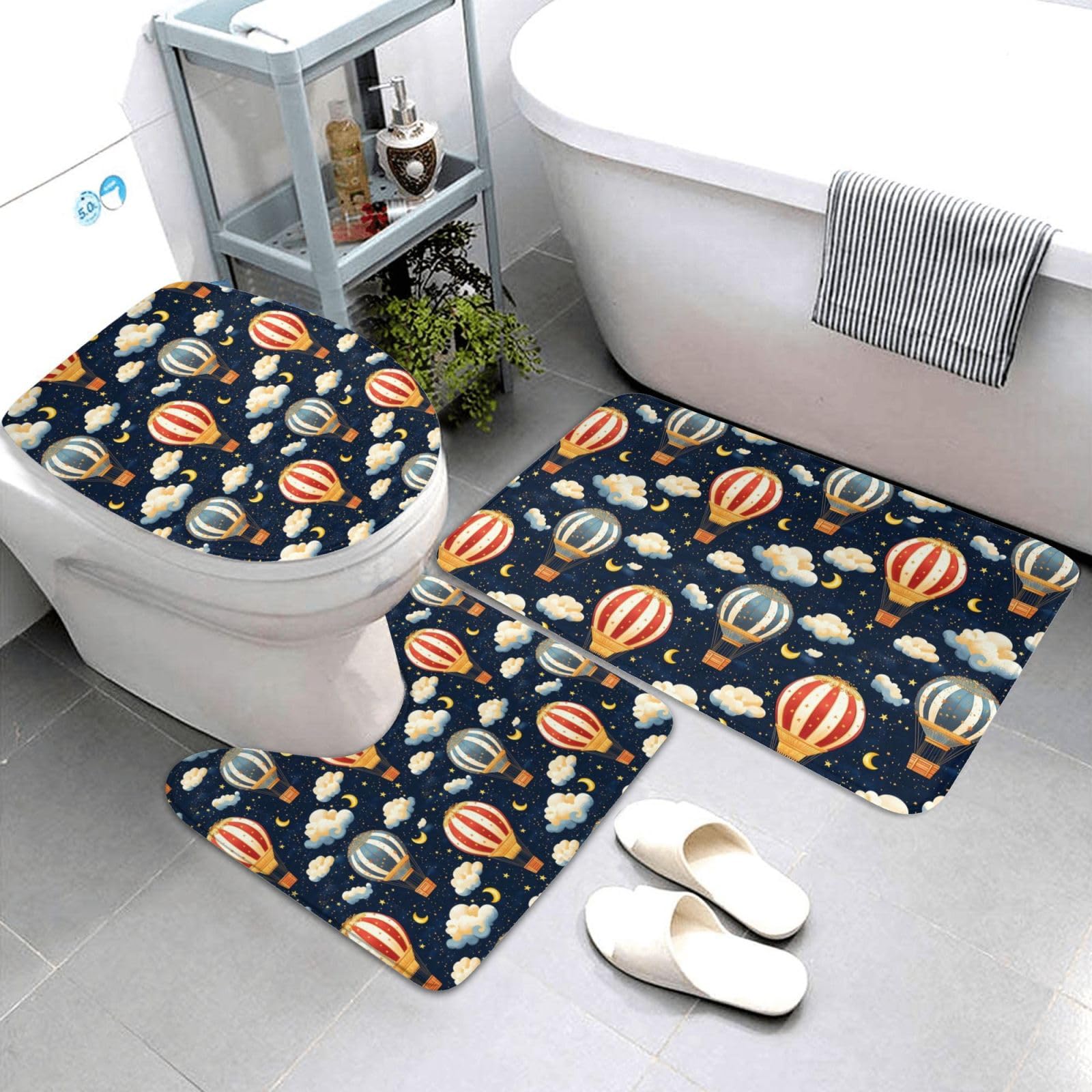 Tapis de salle de bain antidérapant lot de 3 pour éviter les sols mouillés