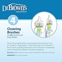 Vista 4 de Cepillo de limpieza Natural Flow de Dr. Brown's, paquete de de 1, Blanco