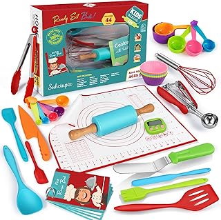 25 Fun Snack Recipes for Kids That Spark Creativity 60 44Pcs Kids Cooking & Baking Set for Real Cooking, Kids Safe Knife & Cook...