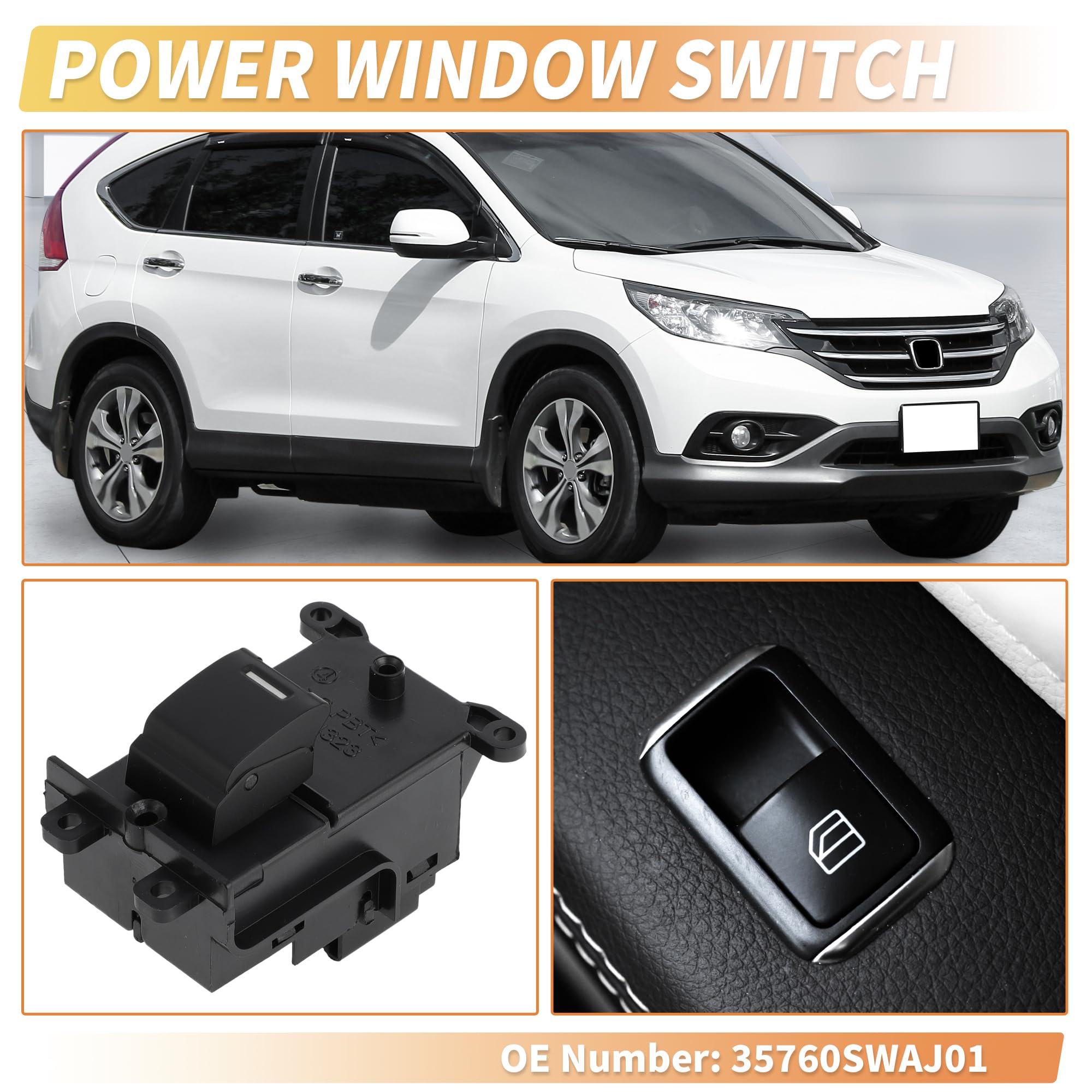 X AUTOHAUX Front Right Passenger Side Power Window Switch
