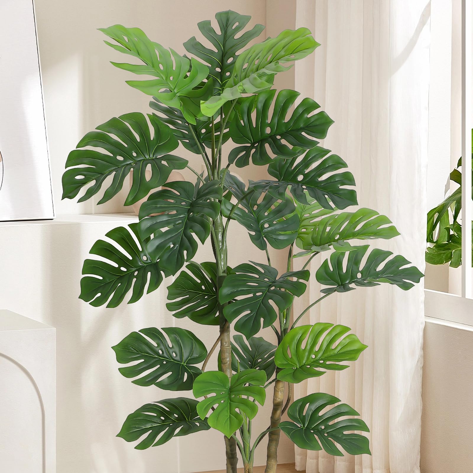 Pianta Monstera Finta - Monstera Finta Da 5 Piedi Per Arredamento d'Interni, Pianta Finta Alta, Pianta Finta Da Pavimento Per Soggiorno, Ufficio, Regalo Di Inaugurazione Della Casa