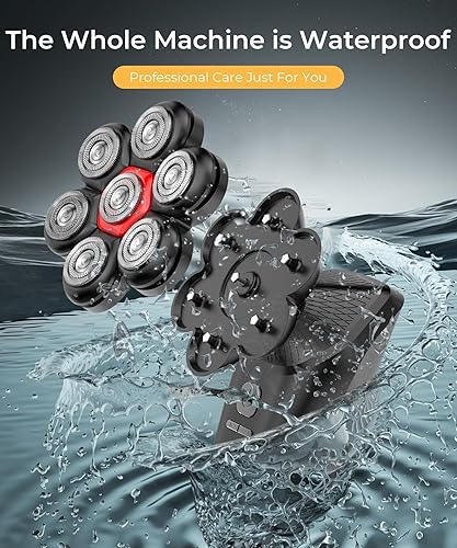 Miniatura 6 de Afeitadoras de cabeza para hombres calvos, afeitadora de cabeza 7D con pantalla LED, maquinilla de afeitar eléctrica para hombres con 3 modos