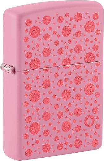 A Soft & Playful Polka-Dot Design Zippo