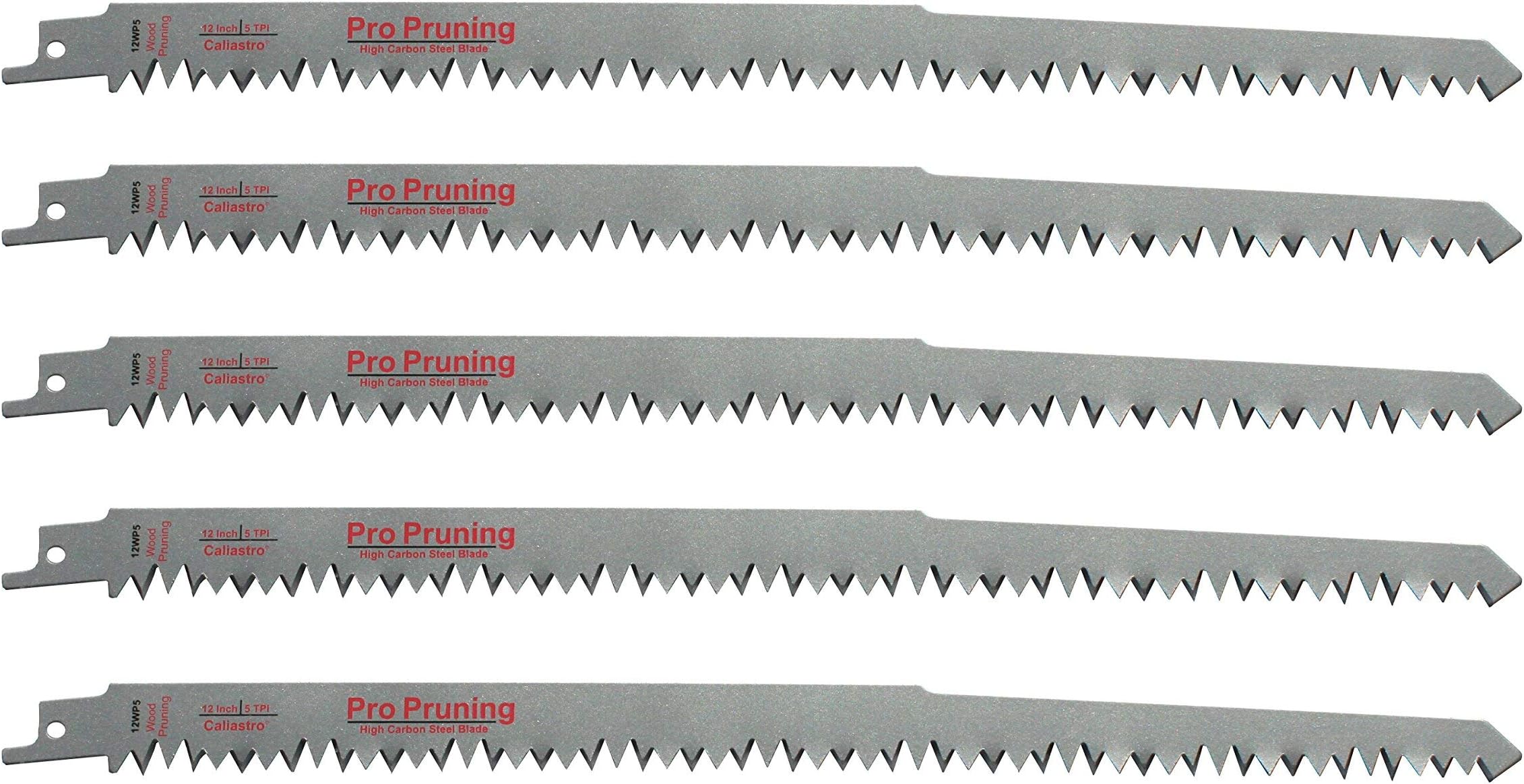 12-Inch Wood Pruning Saw Blades for Reciprocating/Sawzall Saws - 5 Pack
