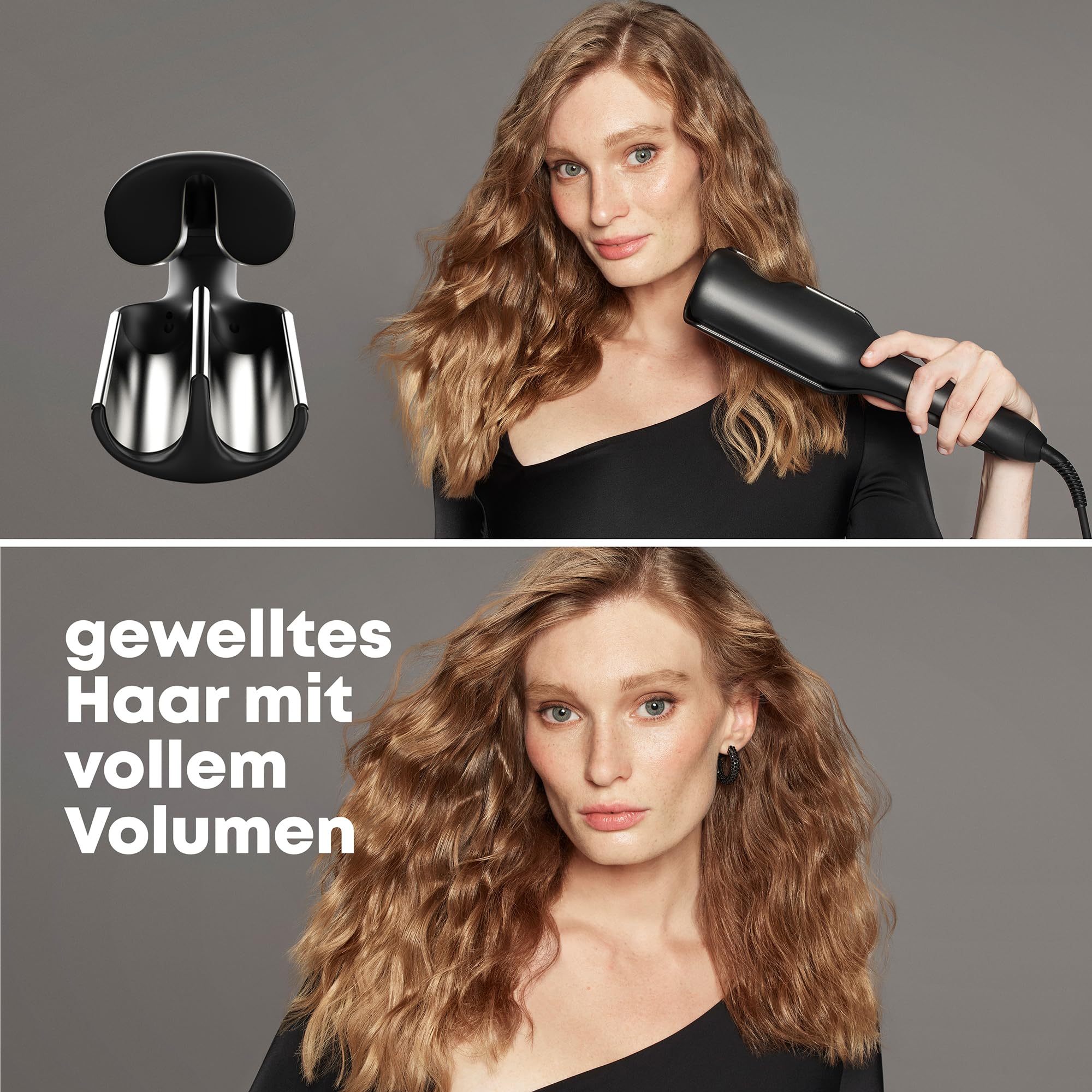 REVAMP 2-in-1 Beach & Volumen Professional Welleisen - Welleneisen für Haare, Beachwaves Lockengerät, Lockenstab für Locken & große Wellen - Mermaid Hair Waver für kurzes und langes Wavy Hair