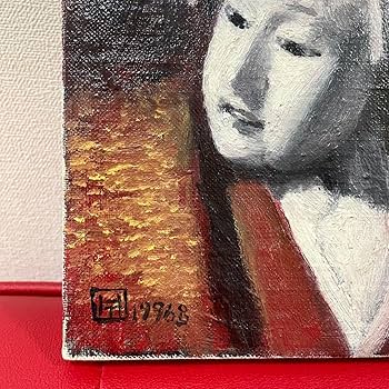 油彩画　肉筆画　【女性】 肉筆油彩画 一本桜と富士 ―三宝堂オンラインショップ