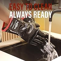 Vista 9 de RAPICCA Guantes para barbacoa de 343°C resistentes al calor: resistentes al aceite, impermeables para ahumado, parrilla, cocina, barbacoa, freír