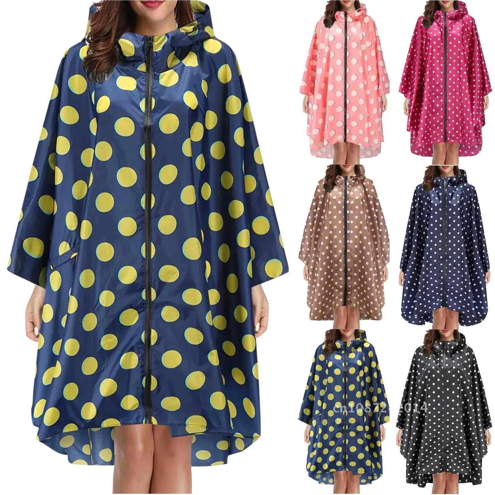 Poncho Impermeable Poncho impermeable for mujer con capucha, talla y diseño, transpirable