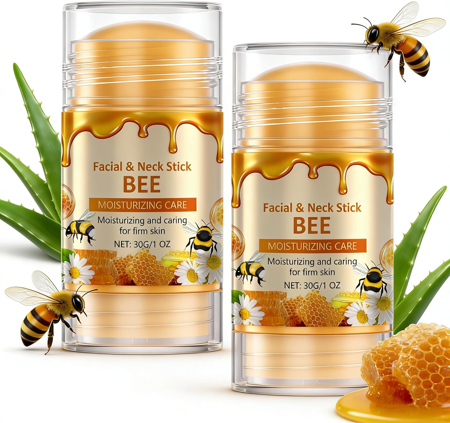 2PCS Bee Venom Wrinkle Removal Cream Stick, Bee Venom collagen boosting Firming Serum Stick for Face & neck,Anti-Aging&wrinkle cream for Lifts Tightens the Skin,Natural Serum for All Skin Types