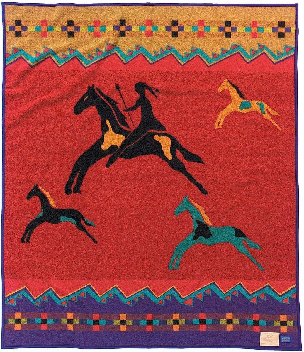 Celebrate The Horse Wool Blanket, Red, One Size
